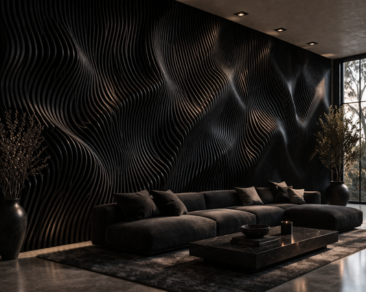 Custom Wavy Parametric Wall Panels - Full Wall