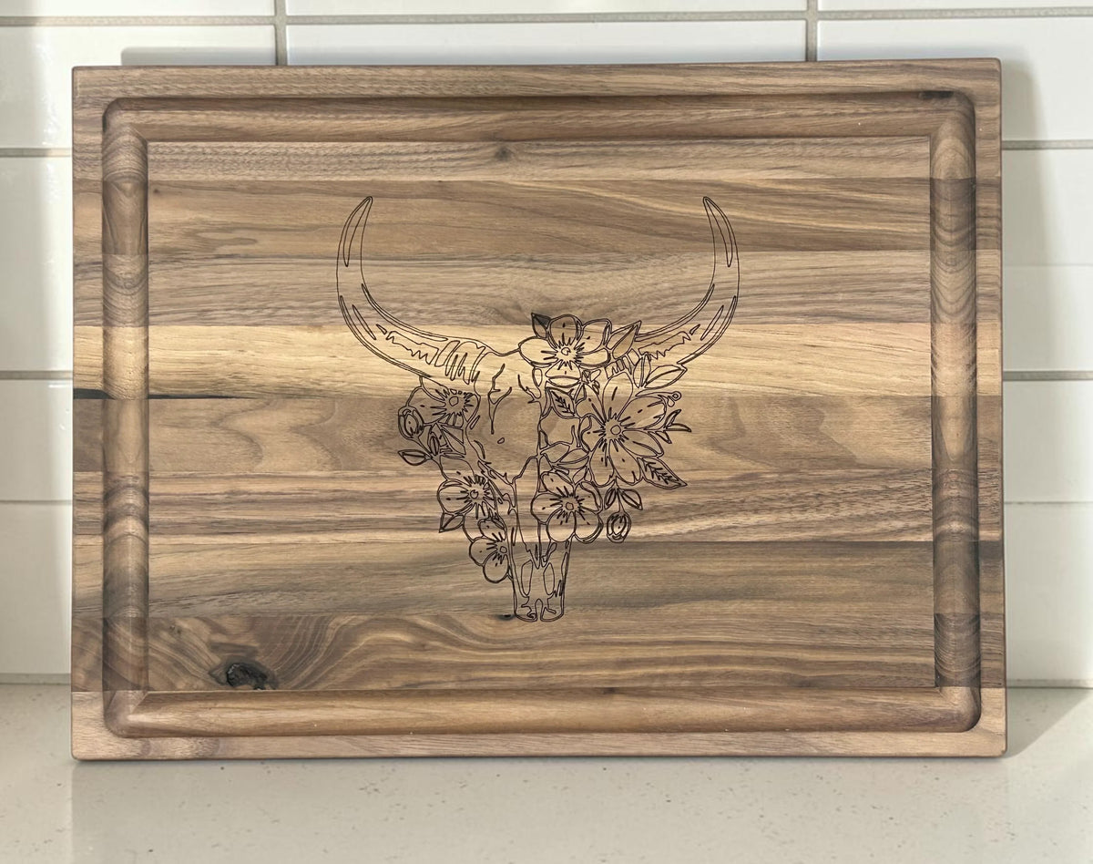 Blooming Outlaw Cutting Board (outline only)
