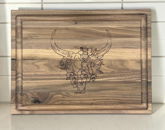 Blooming Outlaw Cutting Board (outline only)